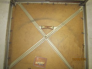 back of the old card table