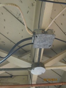 Three types of wiring just added on over the years.