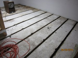 Original furnace room floor