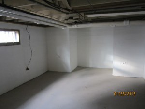 basement walls after