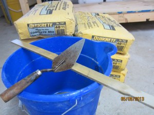 Concrete for the channels.