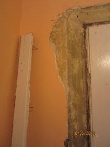 Couldn't help but crack some of the plaster. Fixing it is the next step.