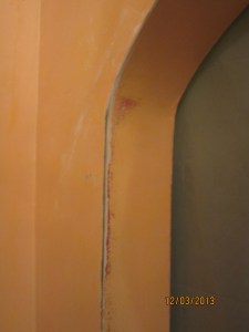 Repair completed on the arch, ready for primer.