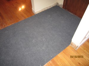 Gray carpet. Temporary gray carpet.