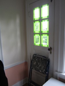 This is the only window we painted in this room. The remaining four need to be refurbished.